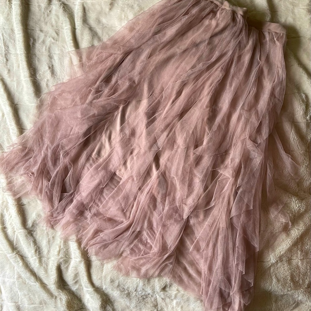 Dusty pink tulle skirt